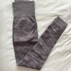 purple camo gymshark leggings